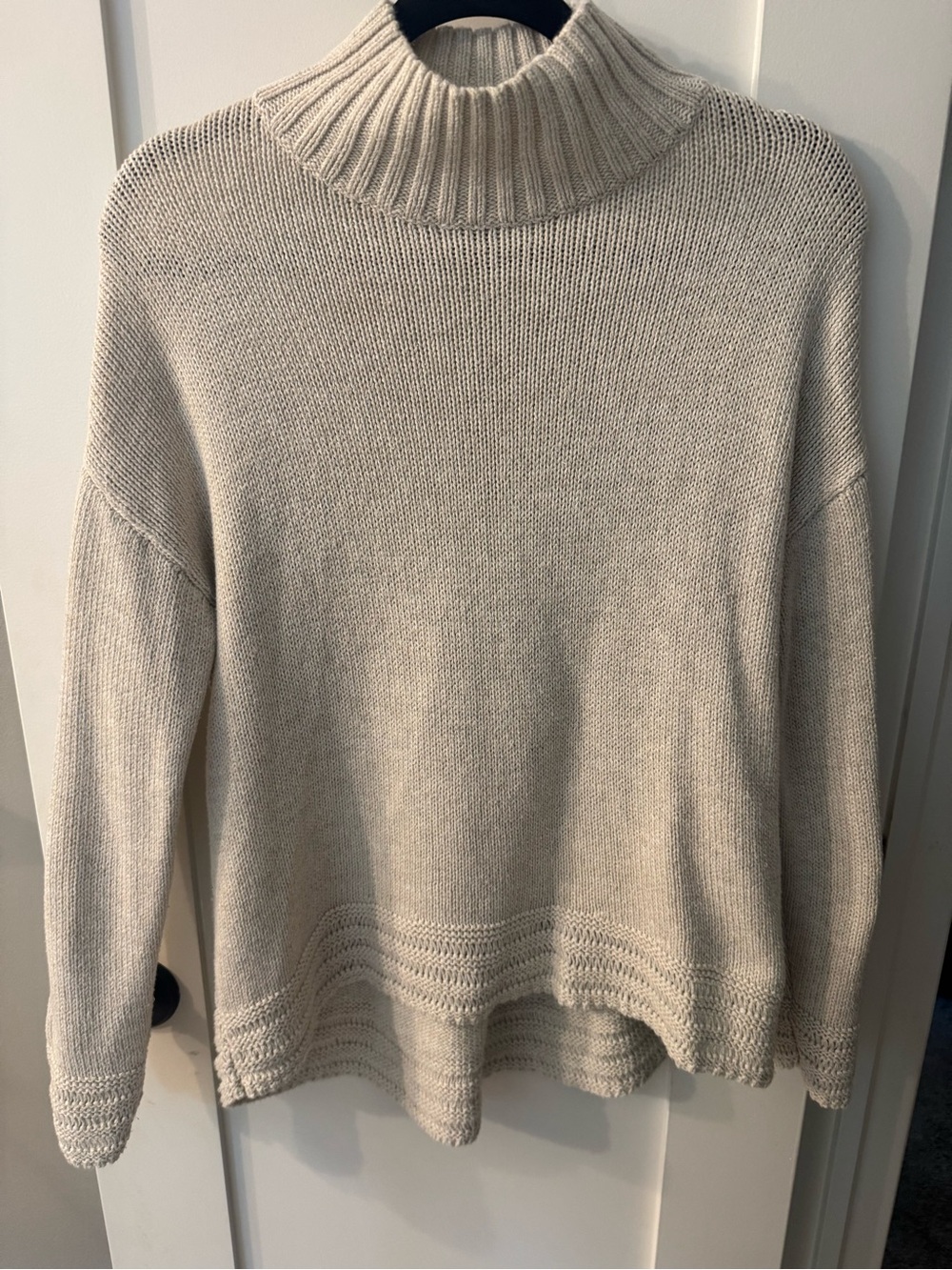 Old Navy Oatmeal Mock Neck Knit Pullover
